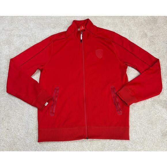 Puma X Ferrari Scuderia 10th Anniversary Partnership Red Zip Up Track Jacket M - Picture 1 of 6
